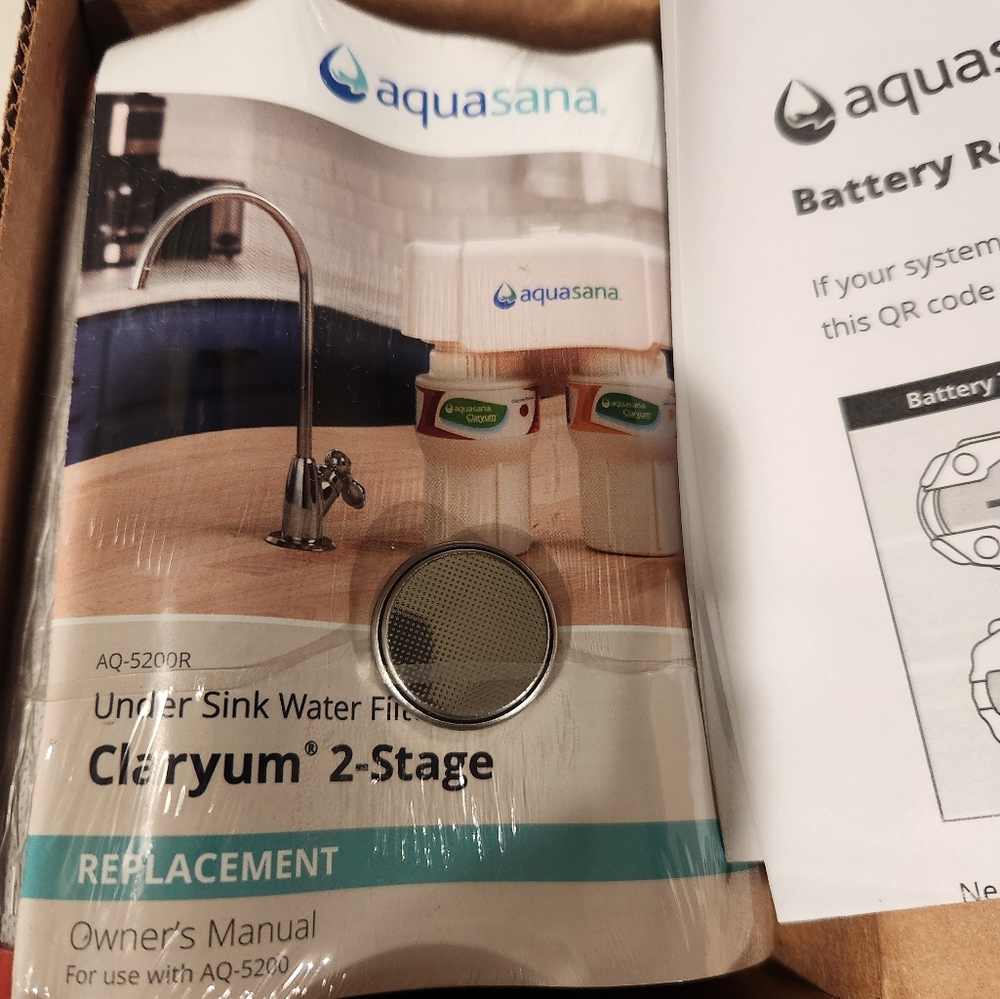 Aquasana replacement filters AQ-5200R for Claryum 2-stage under sink water